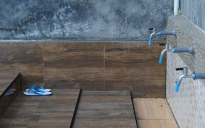 Modern kitchen with waterproof vinyl plank flooring and a center island
