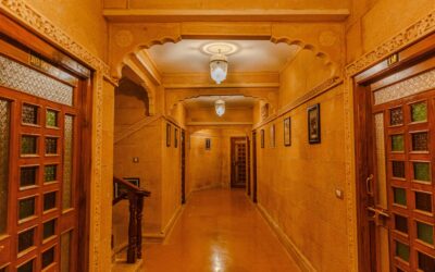 Bruce hardwood flooring in a traditional American home hallway