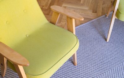 New carpet being installed in a bedroom