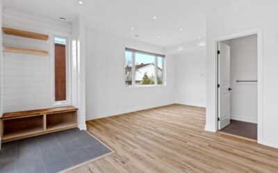 New flooring being installed in a home