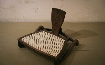 Clear office chair mat placed over hardwood flooring in a home office