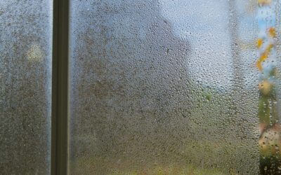 A hand spraying glass cleaner on a large window with a microfiber cloth ready for streak-free cleaning