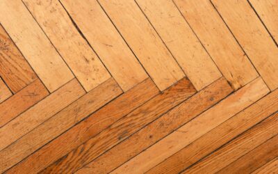 Herringbone pattern wood flooring