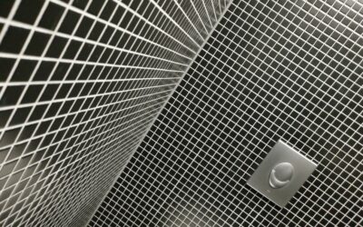 Hexagon tile flooring in a bathroom