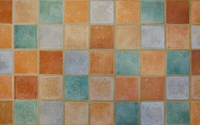 Stone-look laminate tiles installed in a modern kitchen