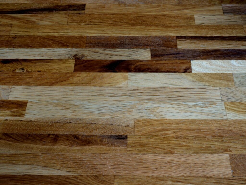 Wood-look luxury vinyl plank flooring in a modern kitchen