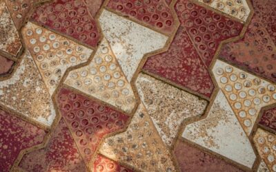 Sparkling clean tile floor in a bright kitchen