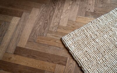 TrafficMaster laminate flooring being installed in a residential room