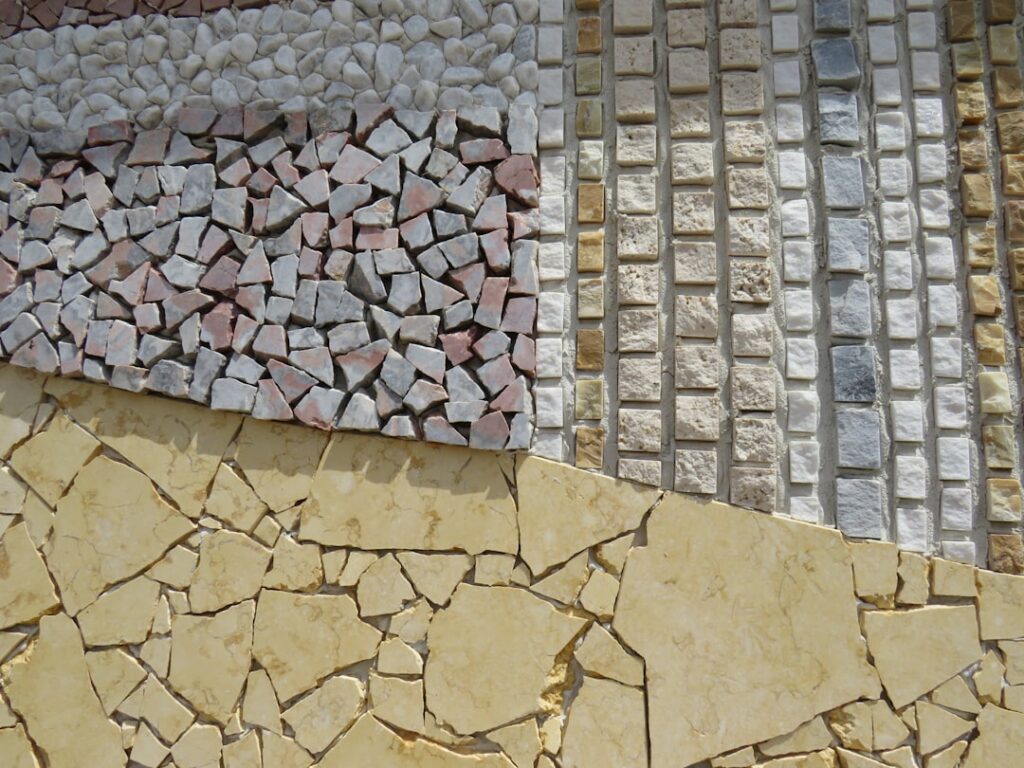 Type N mortar being applied during a tile installation project