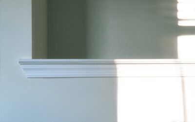 Perfectly coped baseboard joint on an inside corner