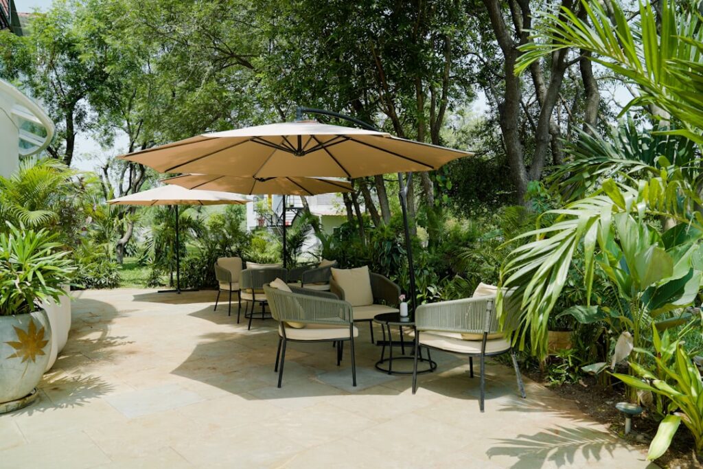 Big Umbrella Patio: How to Size, Anchor, and Choose the Right Shade