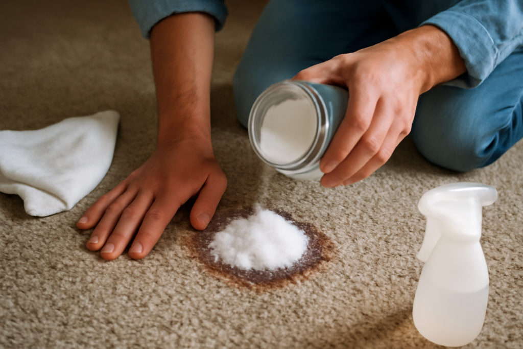 Removing Carpet Stains With Baking Soda