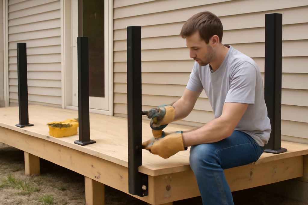 Mounting Deck Railing Posts Outside the Rim Joist