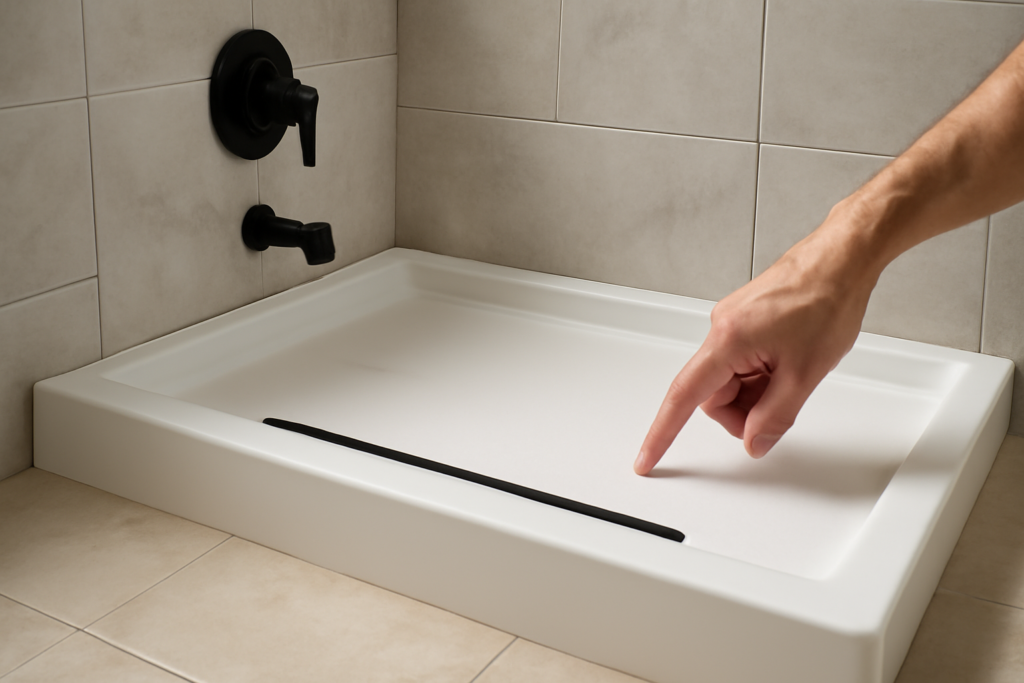 Delta EverEdge Shower Base: Line Guide