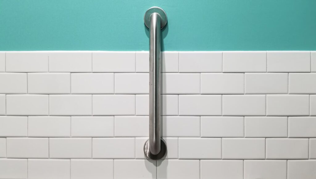 Walk-In Shower Grab Bar Placement Diagram
