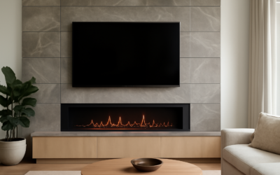 Feature Wall With a Fireplace and TV