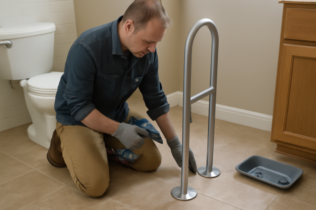 Floor Mounted Grab Bars: Placement and Install Guide