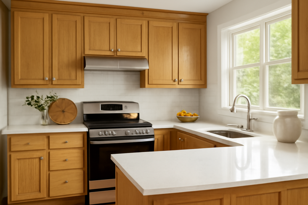 Honey Oak Cabinets With Quartz Countertops: Pairings