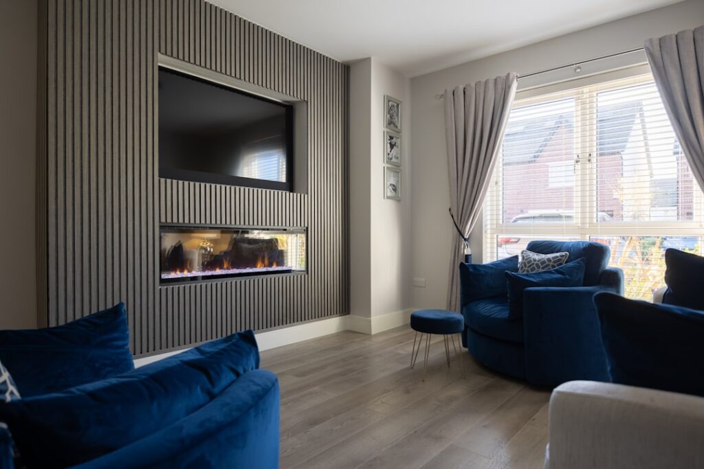 Living Room Half Wall Paneling Ideas