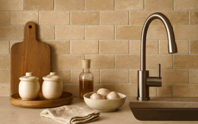 Travertine Subway Tile Backsplash: Warm Stone Classic