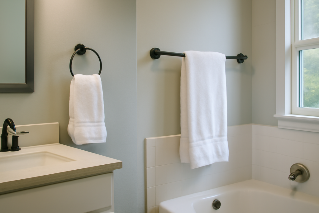 Where to Hang Towel Bars in a Bathroom