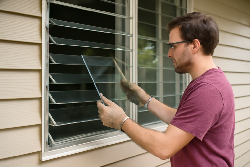 Jalousie Glass Replacement: Swapping Louver Panes Safely