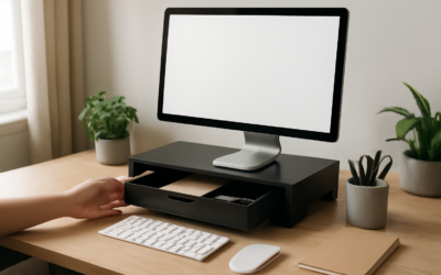 Monitor Stand with Drawer: Desk Risers for Storage