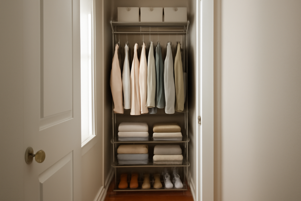 Narrow Closet Organizer: Getting Real Storage From a Tight Space